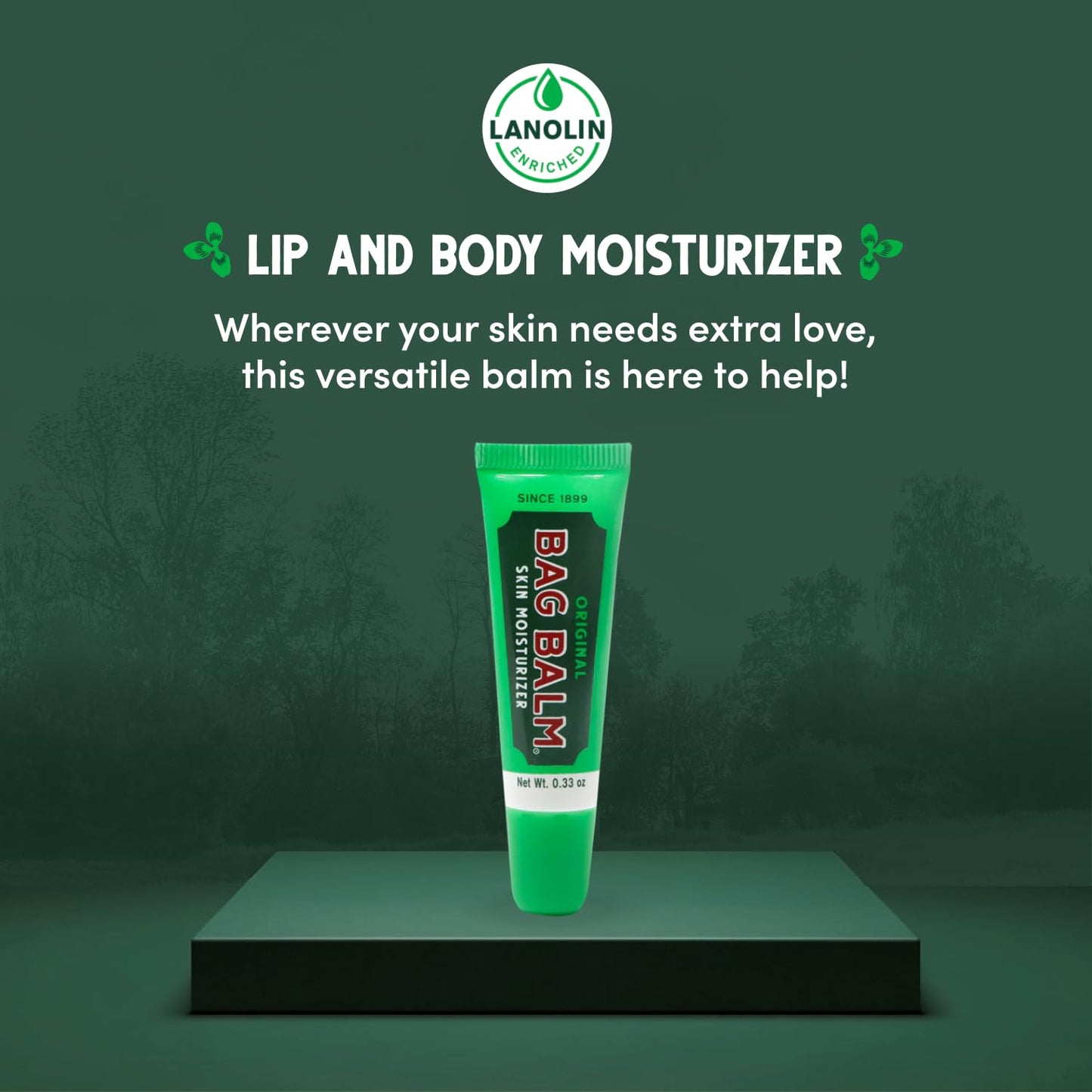Bag Balm Original On-the-Go Lip Balm Tubes for Chapped Lips, Dry Hands, Skin Irritations and More - 0.33oz, 6 Pack Beauty & Personal Care Bag Balm