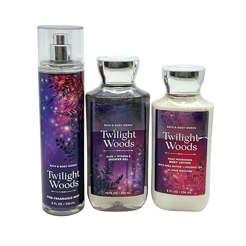Bath and Body Works,TWILIGHT WOODS SET,shower gel,body lotion,fragrance mist.10 oz.!! Beauty & Personal Care Bath & Body Works