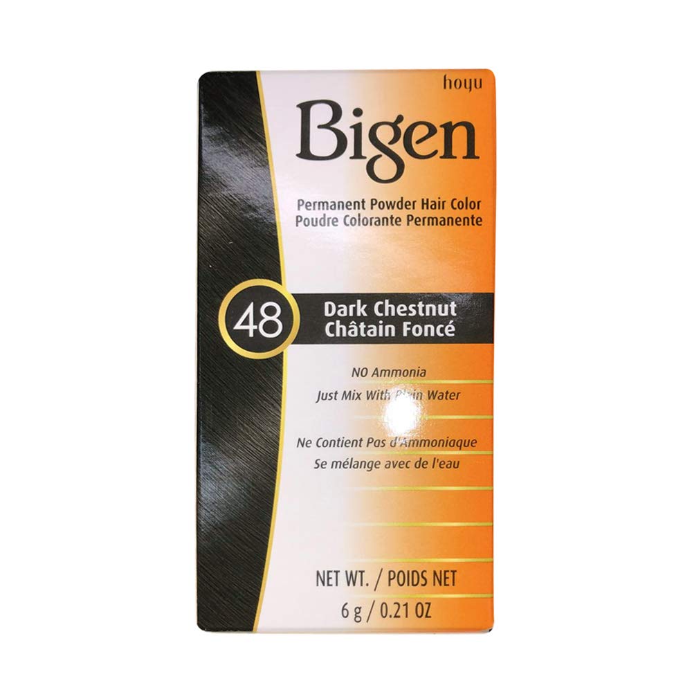Bigen Permanent Powder Hair Color 48 Dark Chestnut 1 ea (Pack of 10) Beauty & Personal Care Bigen