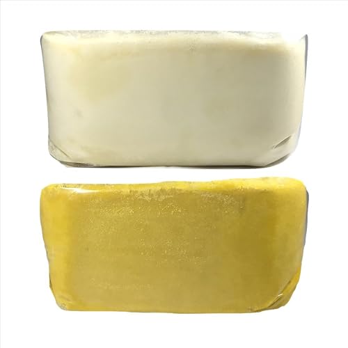 2 Pack Combo 1lb Yellow Shea Butter & 1lb Ivory Shea Butter Grade a 100% Beauty & Personal Care SmellGood