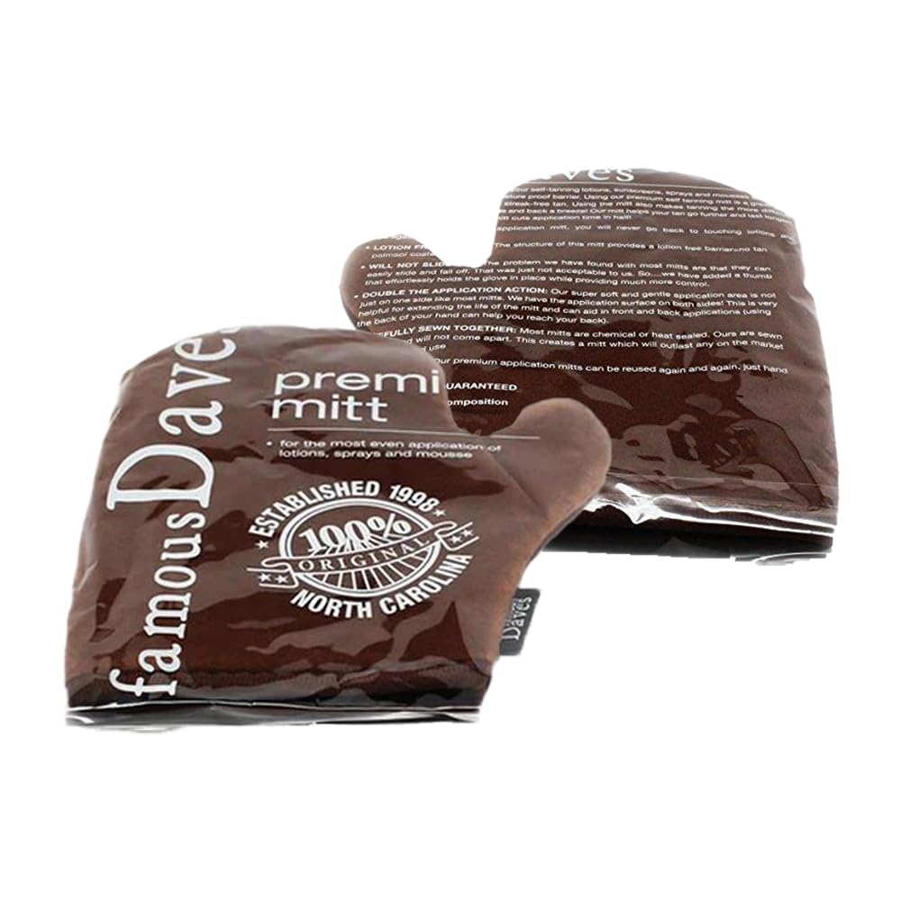 Self Tanning Mitt Applicator - Sunless Self Tanner mitt Glove Tanner Applicator Mitt Self Tan Reusable Double Sided With Thumb Ultra Soft tanning Mitt Beauty & Personal Care Famous Dave's Tanner