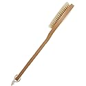 Bath Body Brush Long Handle Wooden Shower Brush with Natural Bristles Beauty & Personal Care HUAYI