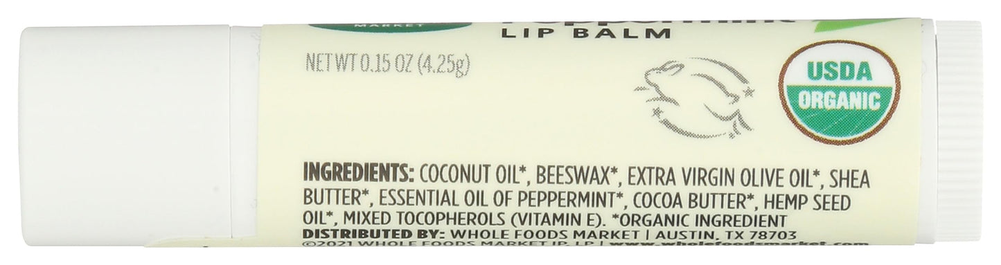 365 by Whole Foods Market, Organic Lip Balm, Peppermint, 0.15 Ounce Beauty & Personal Care 365 by Whole Foods Market