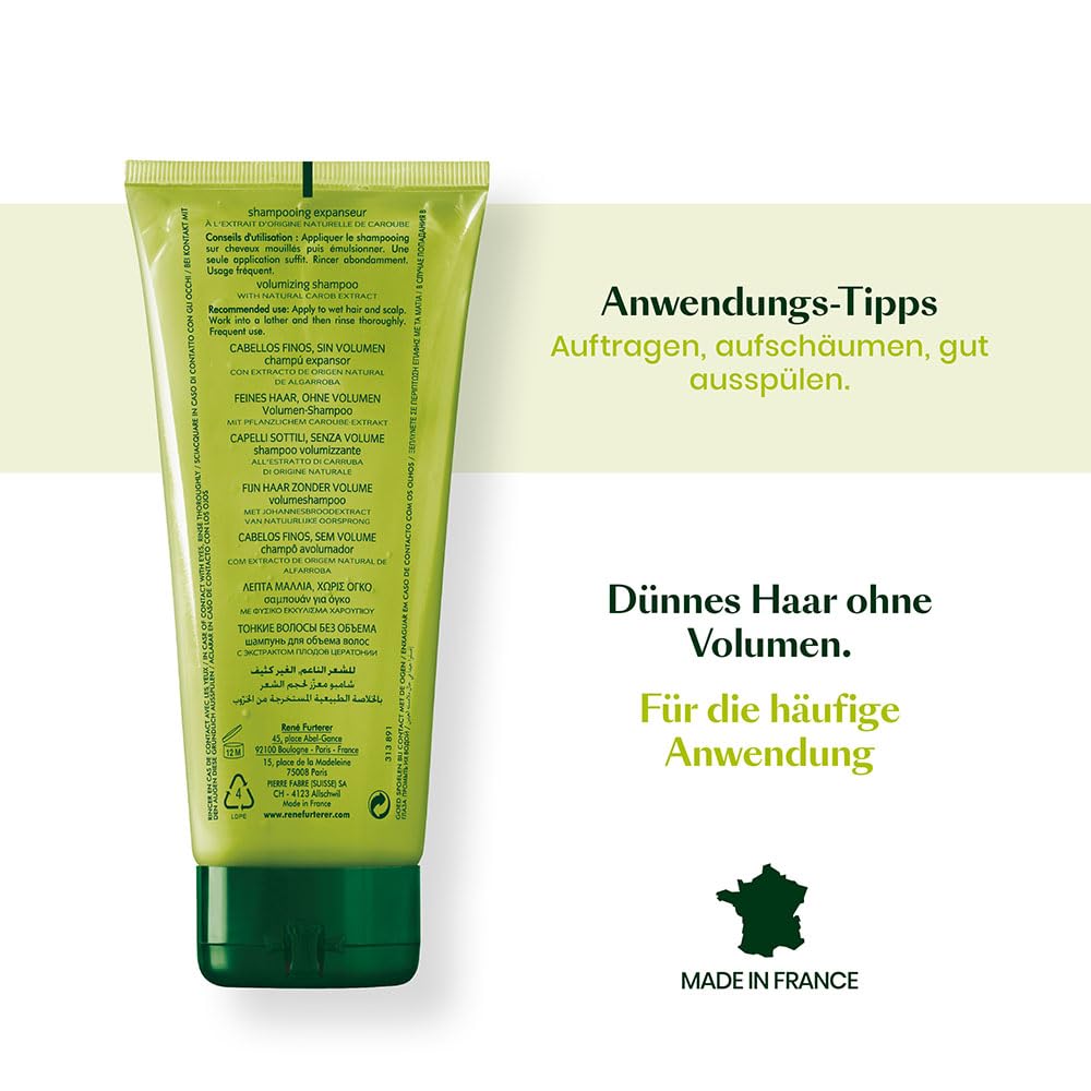 Rene Furterer VOLUMEA Volumizing Shampoo, Fine Limp Hair, Thickening, Volume Enhancing, 6.7 Fl Oz (Pack of 1) Beauty & Personal Care René Furterer