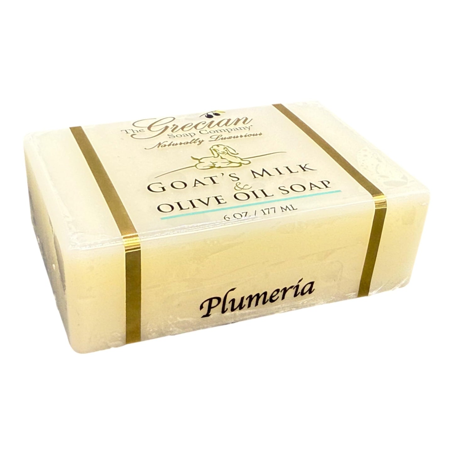 Grecian Goats Milk & Olive Oil Soap Bar 3-pack Plumeria Scent: Handmade, All-Natural, Soap for Dry & Sensitive Skin, Anti-Aging, pH-Balanced, RSPO Beauty & Personal Care The Grecian Soap Company