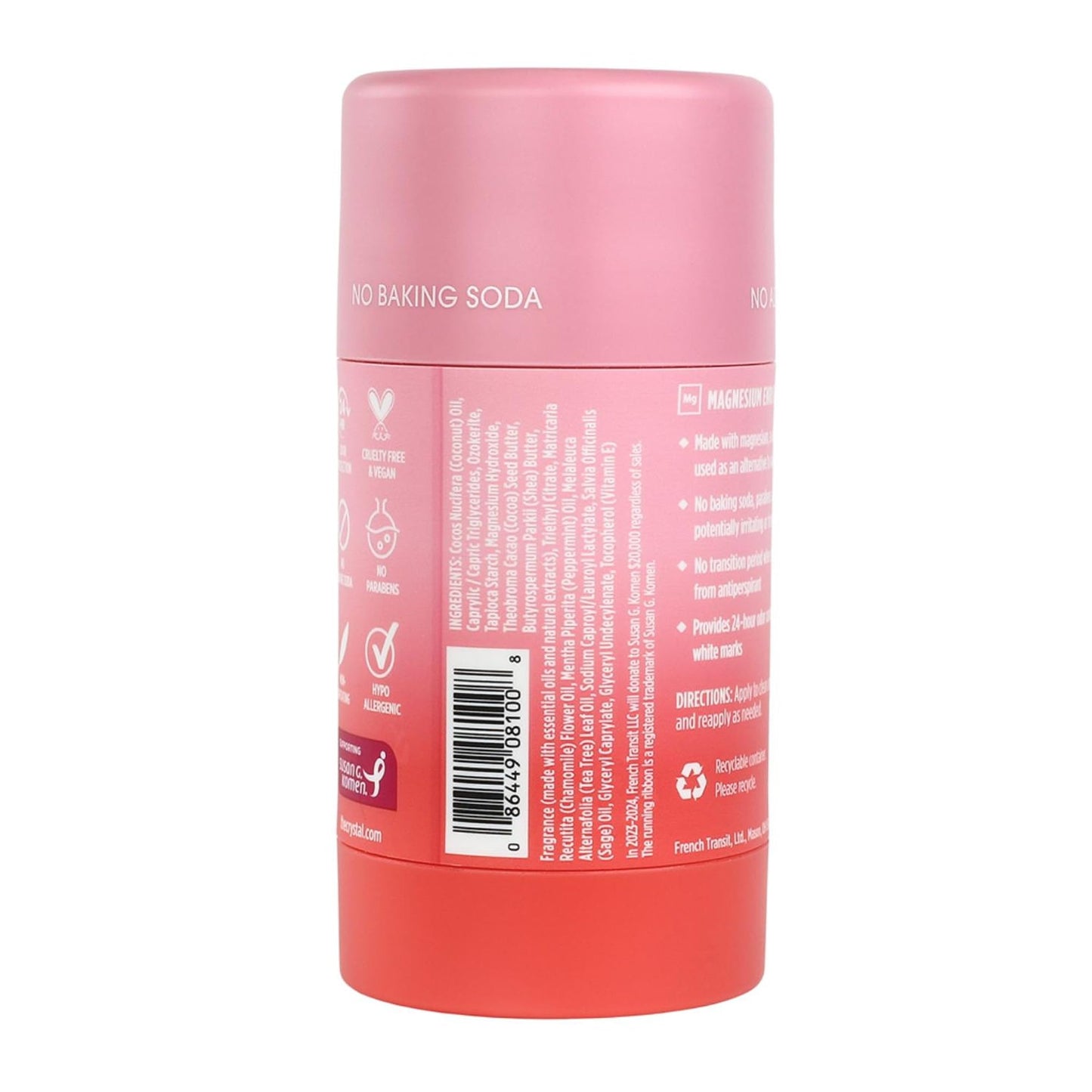 CRYSTAL Deodorant Magnesium Solid Stick Natural Deodorant, Non-Irritating Aluminum Free Deodorant, Safely and Effectively Fights Odor, Baking Soda Beauty and Personal Care Crystal Essence