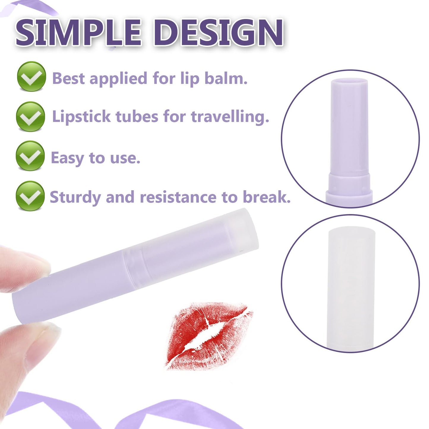 Milltrip Lip Balm Tube, 10pcs Empty Lip Balm Tube Lip Gloss Container DIY Lipstick Making Accessory for DIY Cosmetic (10# lipstick tube [purple]) Beauty and Personal Care Milltrip