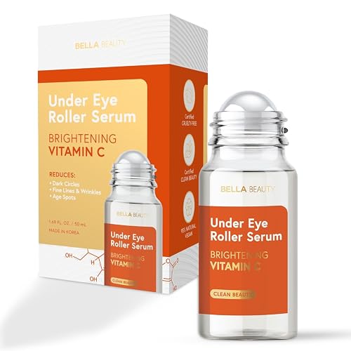 Bella Beauty Vitamin C Under Eye Roller Serum - Dermatologist Tested, Anti Aging, Korean Skin Care - Helps Minimize Dark Circles, Puffiness, Fine Beauty & Personal Care Bella Beauty