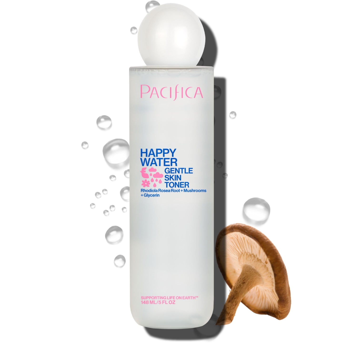 Pacifica Happy Water Hydrating Facial Toner - Vegan Ceramides, Hyaluronic Acid & Electrolytes, Refreshing & Calming for Balanced Skin, Clean Beauty Beauty & Personal Care Pacifica