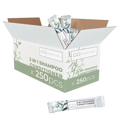 Travel Size Bulk Shampoo and Conditioner -2 in 1 Single Use Travel Shampoo and Conditioner (1000 Packets) Beauty & Personal Care Go Essentials