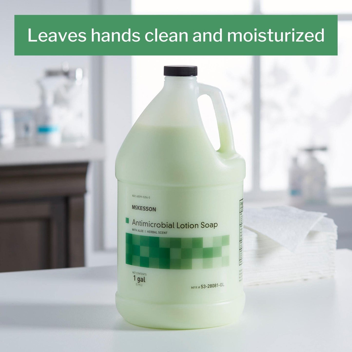 McKesson Antimicrobial Lotion Hand Soap with Aloe, 1 Gallon Refill Bottle [Pack of 4] - Bulk, Herbal Scent, Keeps Hands Clean and Moisturized Beauty & Personal Care Ensur