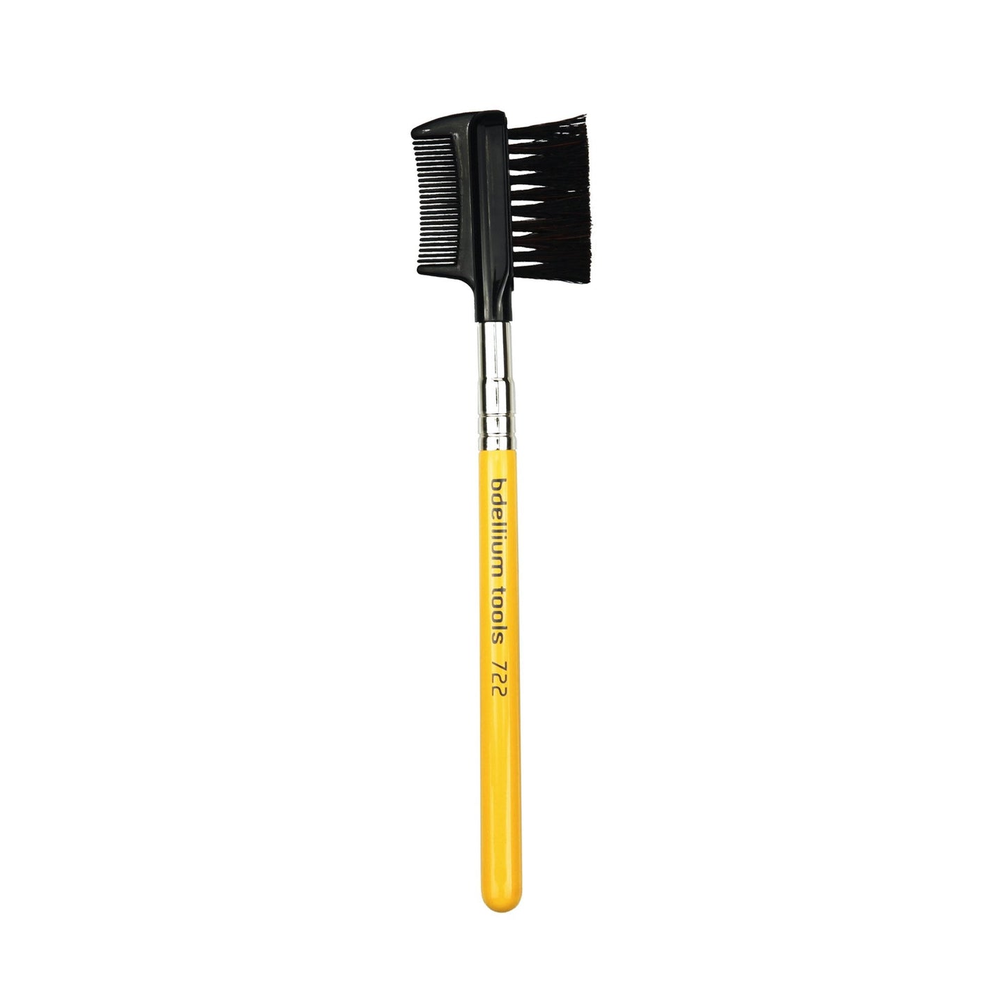 Bdellium Tools Professional Makeup Brush - Travel 722 Comb/Brow - Short Wooden Handle for Convenient Travel, For Groom, Smooth, and Prep Up (Yellow Beauty & Personal Care BDELLIUM TOOLS