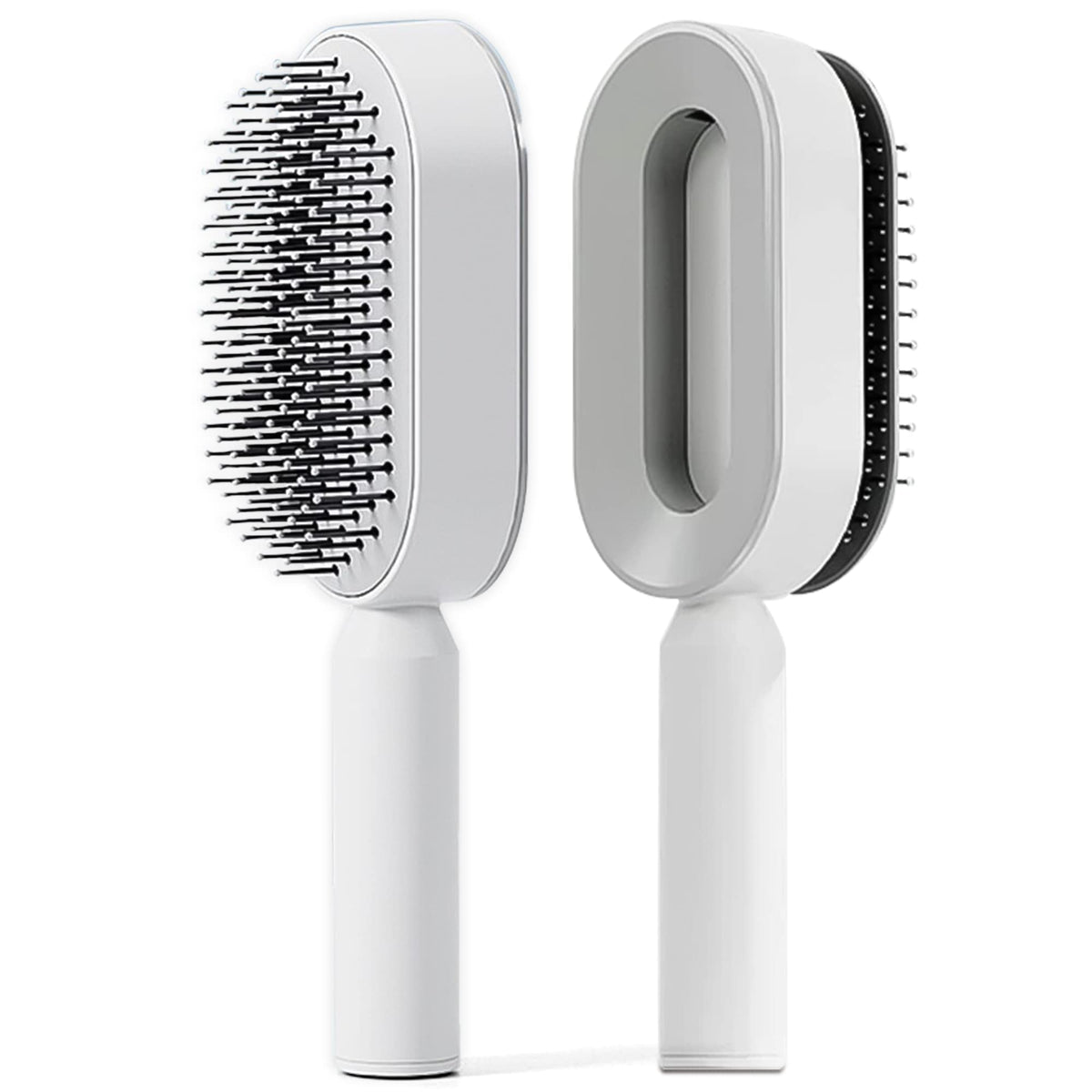 Self Cleaning Hair brushes for Women, Kids - Hair Brush for Curly, Thick, Straight, Thin, Wet or Dry Hair - Detangling Brush and Scalp Massager -