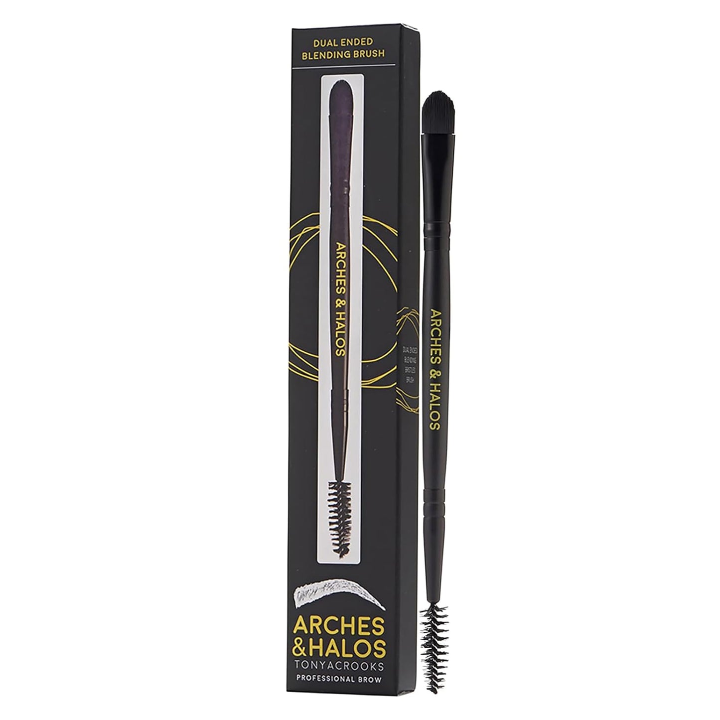 Arches and Halos Dual Ended Blending Makeup Brushes - Precision Concealer and Eyebrow Brush - Spoolie for Taming and Sculpting Brows - 1 pc Beauty & Personal Care Arches & Halos