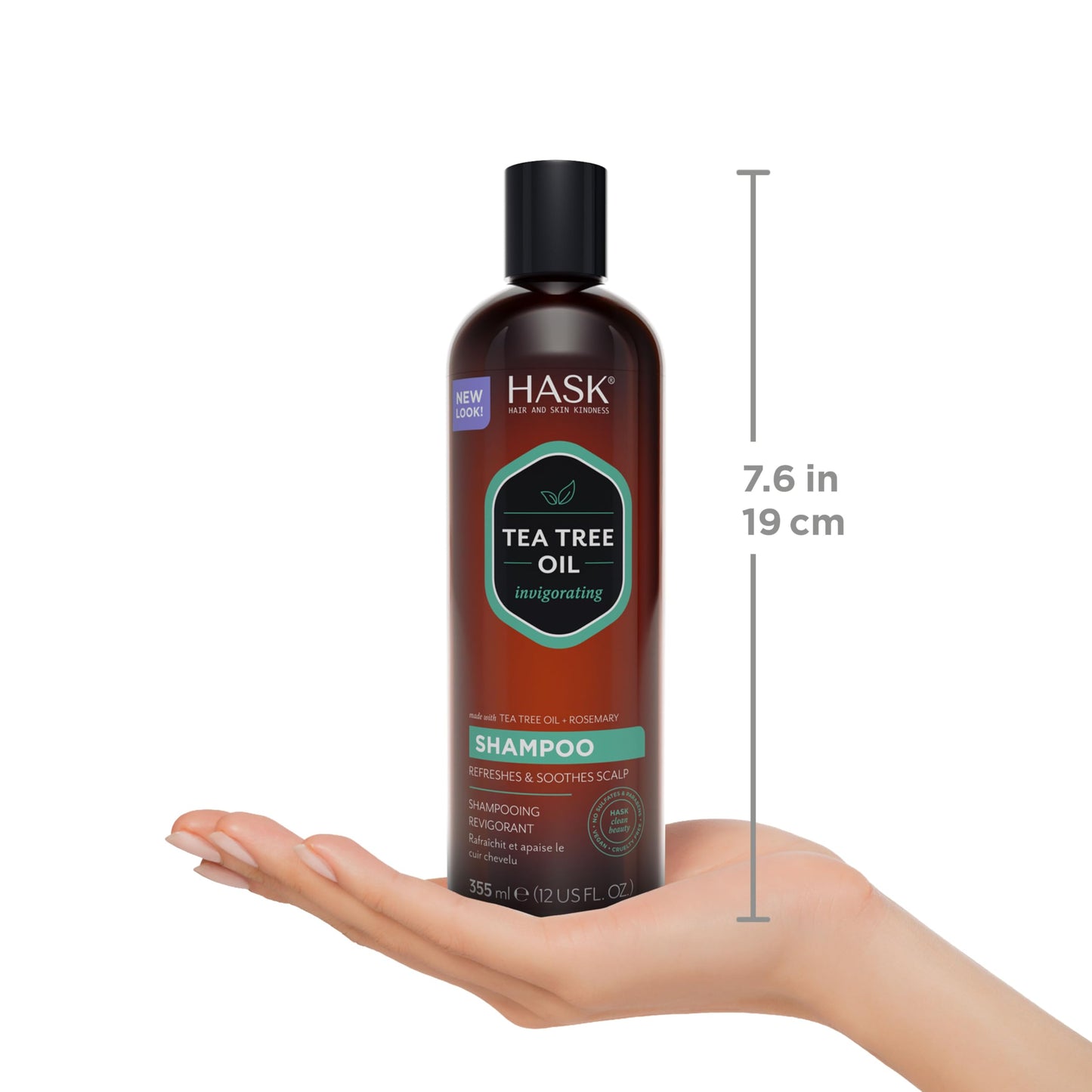 HASK Tea Tree Oil & Rosemary Invigorating Shampoo + Conditioner Set | Refreshes Scalp, Sulfate-Free, Paraben-Free, Gluten-Free, Color Safe | 12oz each Beauty & Personal Care HASK