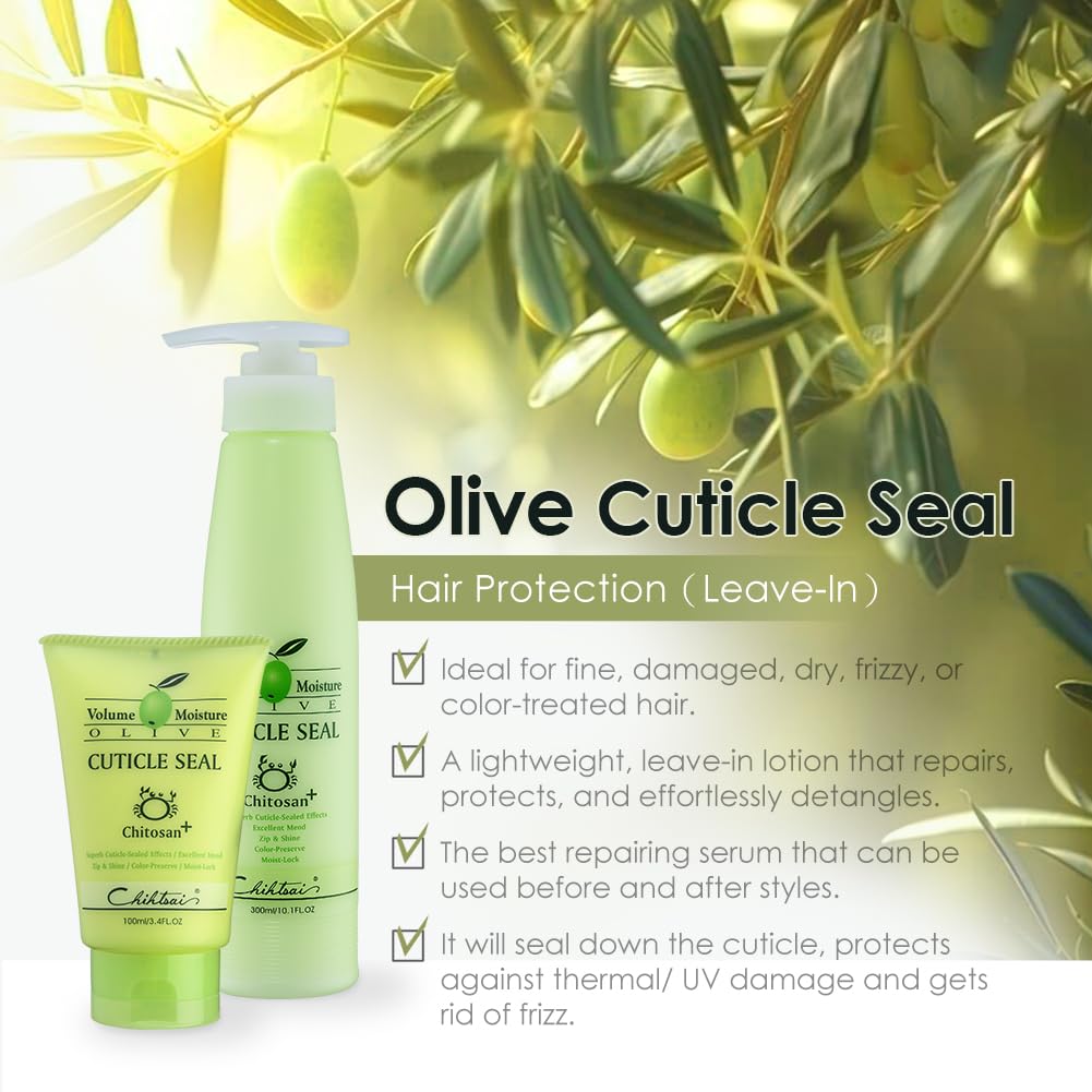 Chihtsai Volume Moisture Olive Cuticle Seal 3.4oz/100ml Beauty & Personal Care Chihtsai