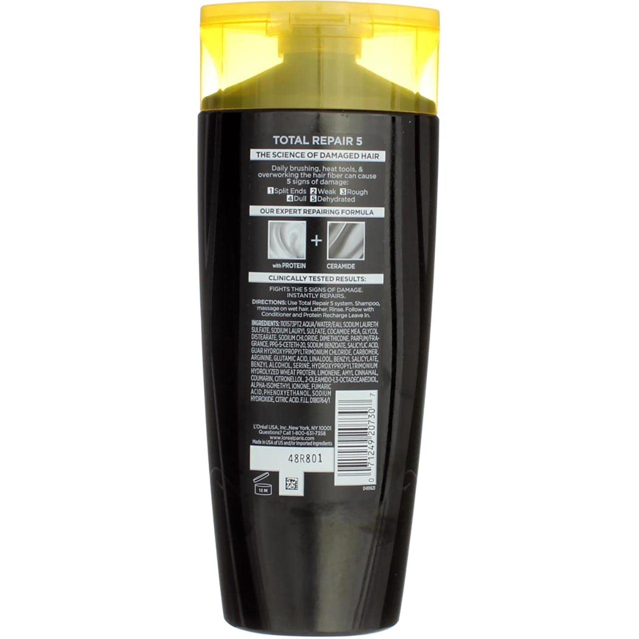 L'Oreal Paris Elvive Total Repair 5 Repairing Shampoo, 12.6 fl oz (4 pack) (Bundle) Beauty & Personal Care L'Oreal Paris