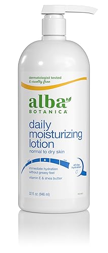 Alba Botanica Daily Moisturizing Body Lotion, Normal to Dry Skin, with Vitamin E and Shea Butter, 32 Oz (Packaging May Vary) Beauty & Personal Care Alba Botanica