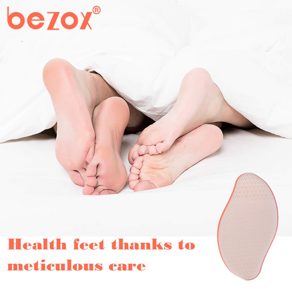 BEZOX Glass Foot File Callus Remover, Crystal Pedicure Foot Rasp for Callused, Coarse, Hard Skin Removal, Portable Hand Sized Foot Scraper for Cracked Beauty & Personal Care BEZOX