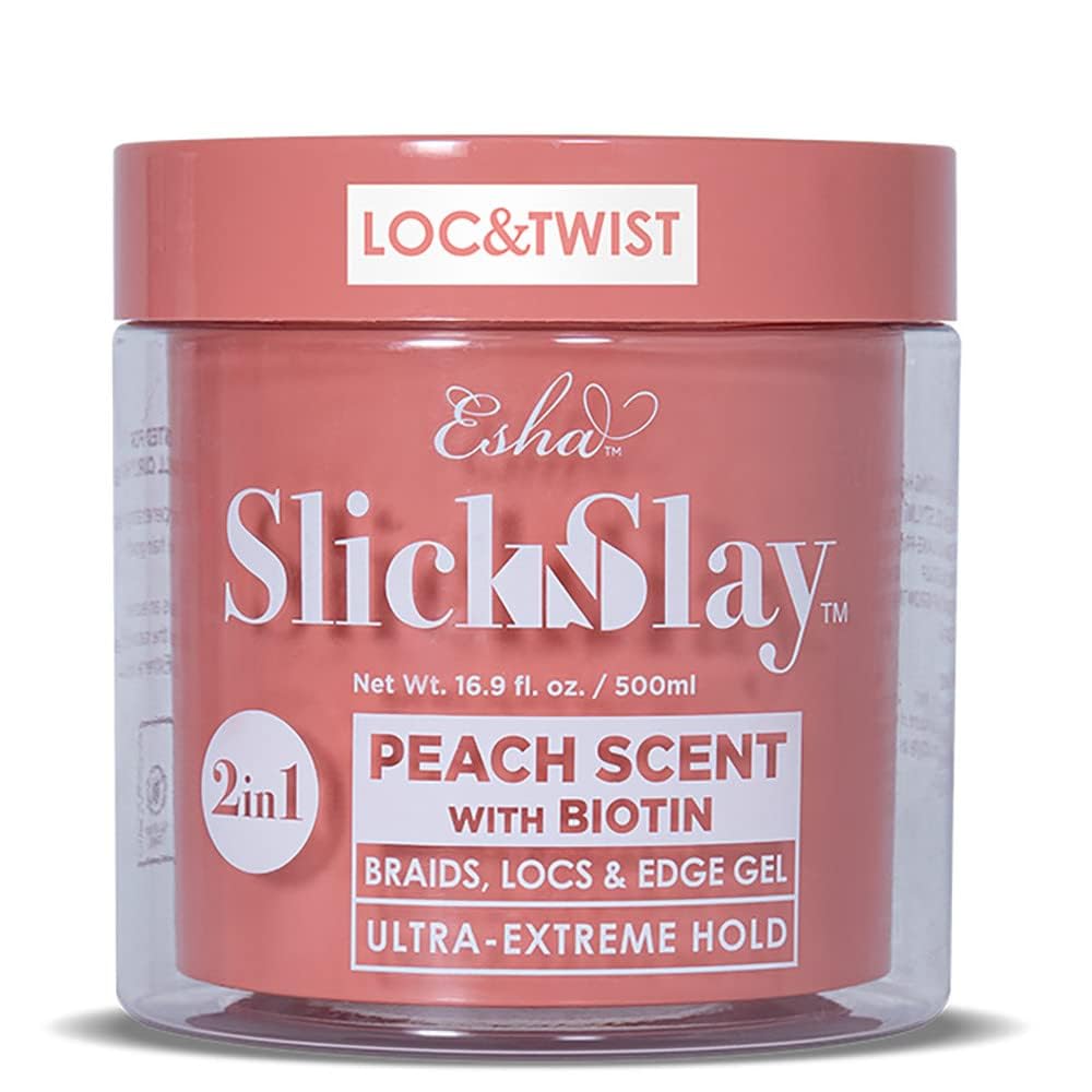 Esha Slick N Slay Braiding Gel - 3-in-1 Ultra Extreme Hold Hydrating & Conditioning Shining Fast Dry Locking Gel for Locs, Twists, Braids, and Edges Beauty & Personal Care Esha