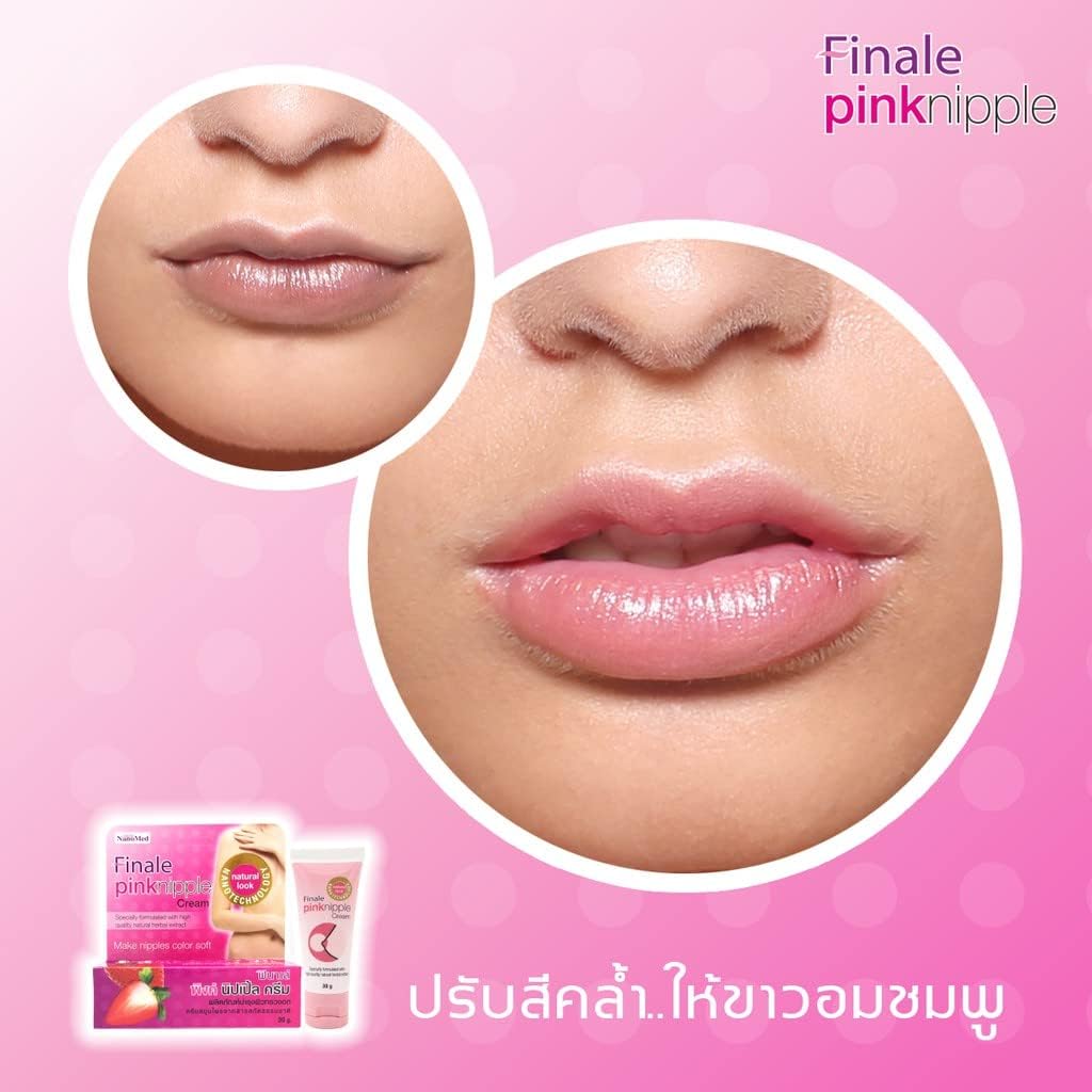 Nakarad Finale Pink Nipple Pink Lip Cream To adjust the dark skin color to clear and pink Nourish and moisturize, reduce crack heel 30g Beauty & Personal Care Nakarad