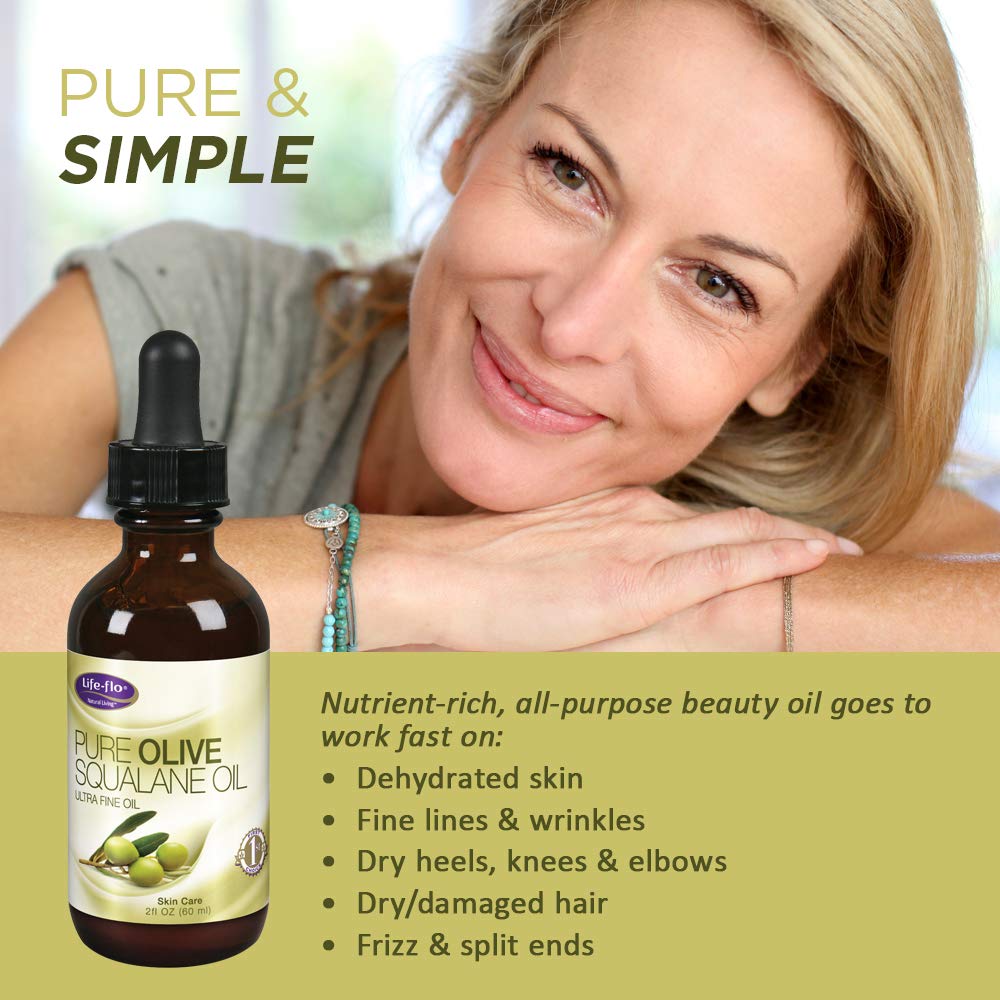 Pure Olive Squalane Oil : 99581: Oil, (Carton) 2oz Beauty & Personal Care Life-Flo