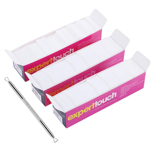 975 Pieces Lint Free Nail Art Gel Polish Remover Cotton Pad Nail Wipe With 1 Pcs Cuticle Double Head Pusher Remover Tool Beauty & Personal Care Tbestmax