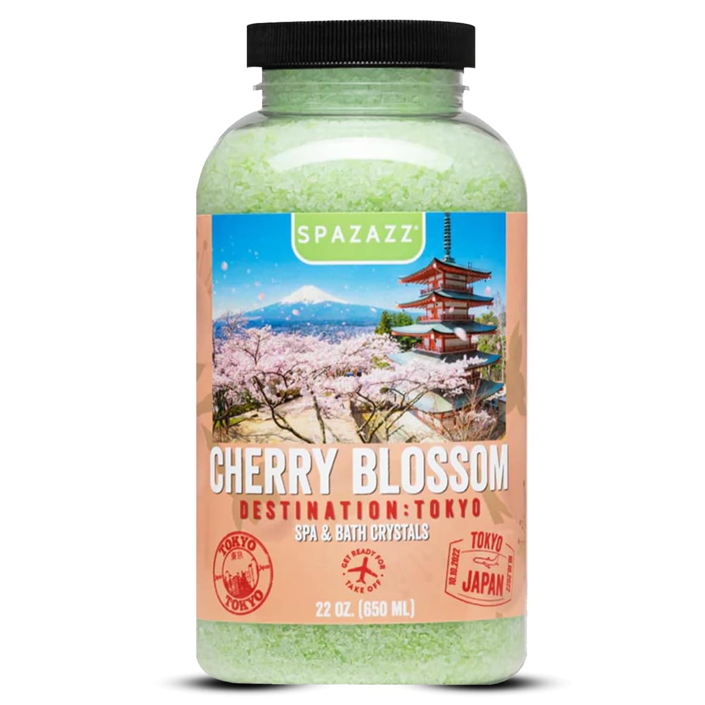 Hot Tub Aromatherapy Spa & Bath Salt Crystals - Cherry Blossom - Tokyo Destinations Collection - Scents for Relaxing in Spas and Bath Tubs - Skin Beauty and Personal Care Spazazz