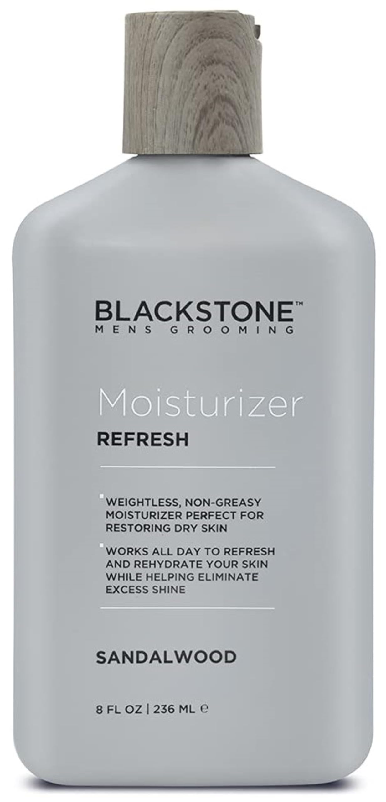 Blackstone Men's Grooming Refresh Facial Moisturizer with Vitamin E, Peppermint & Hyaluronic Acid - Lightweight & Non-Greasy | Restores Dry Skin Beauty & Personal Care Blackstone