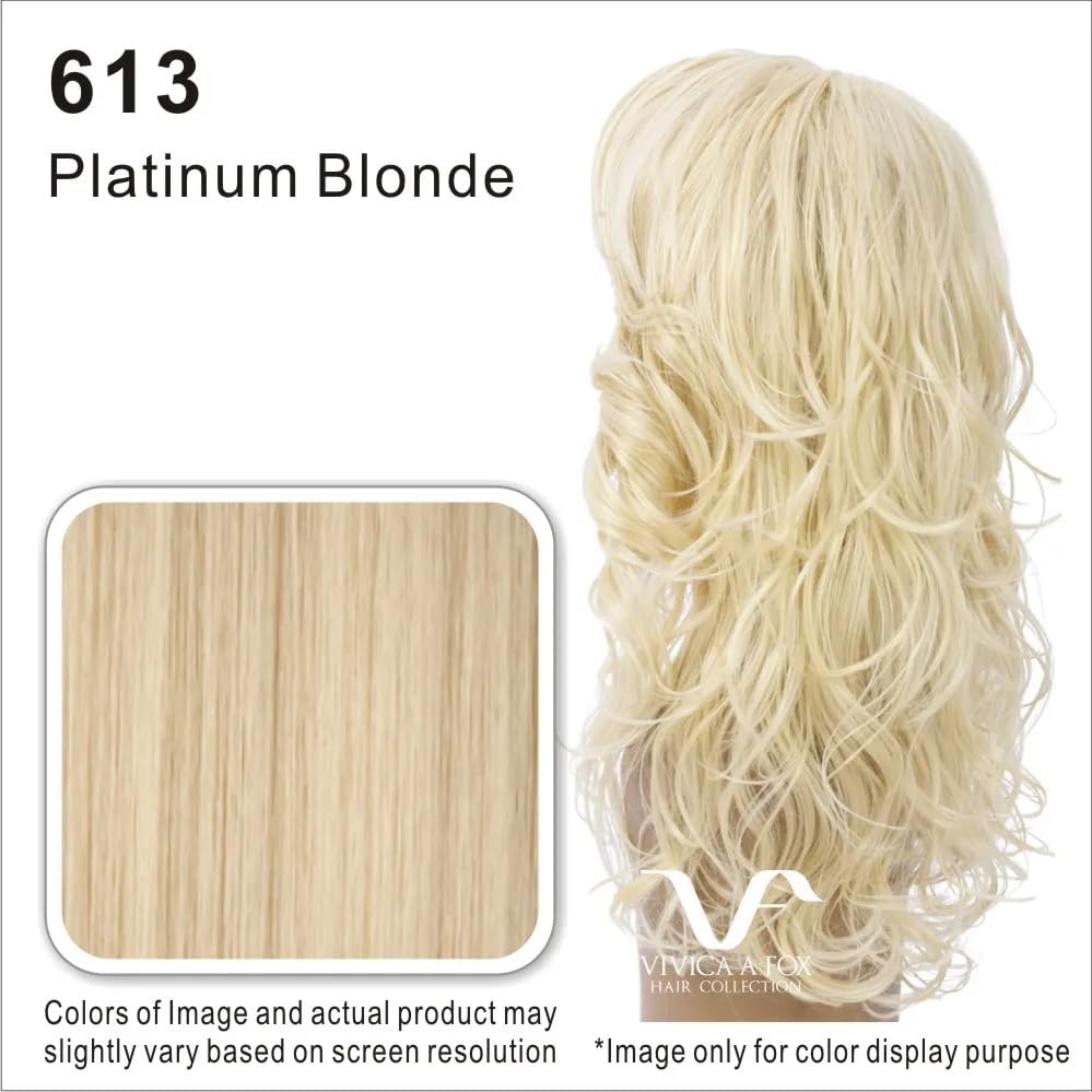 Vivica A. Fox GOLDIE-V Deep Lace Front Wig, 18" Curly Layered Style (613 Platinum Blonde)
