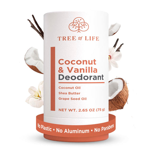 Tree of Life Beauty Coconut and Vanilla Aluminum Free Deodorant for Women - Nourishing Natural Ingredients, Soothing Scent, Smooth Glide with Shea Beauty and Personal Care Tree of Life Beauty