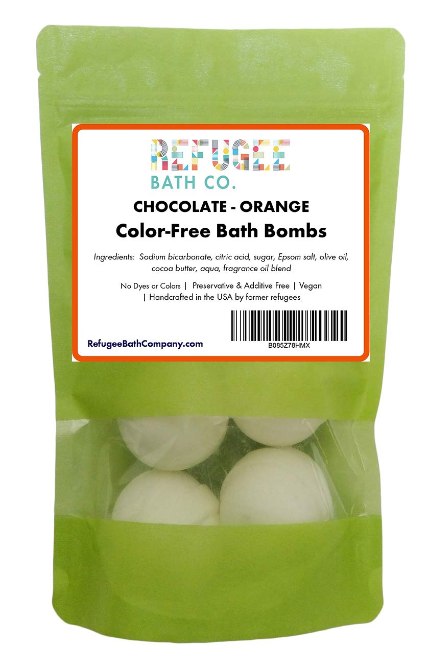 Color-Free Bath Bombs 7 Pack | 2.5 oz. Each | Cocoa Butter and Plant-Based Ingredients with No Dyes of Any Kind | Support Refugee Employment in USA… Beauty & Personal Care Refugee Bath Co.