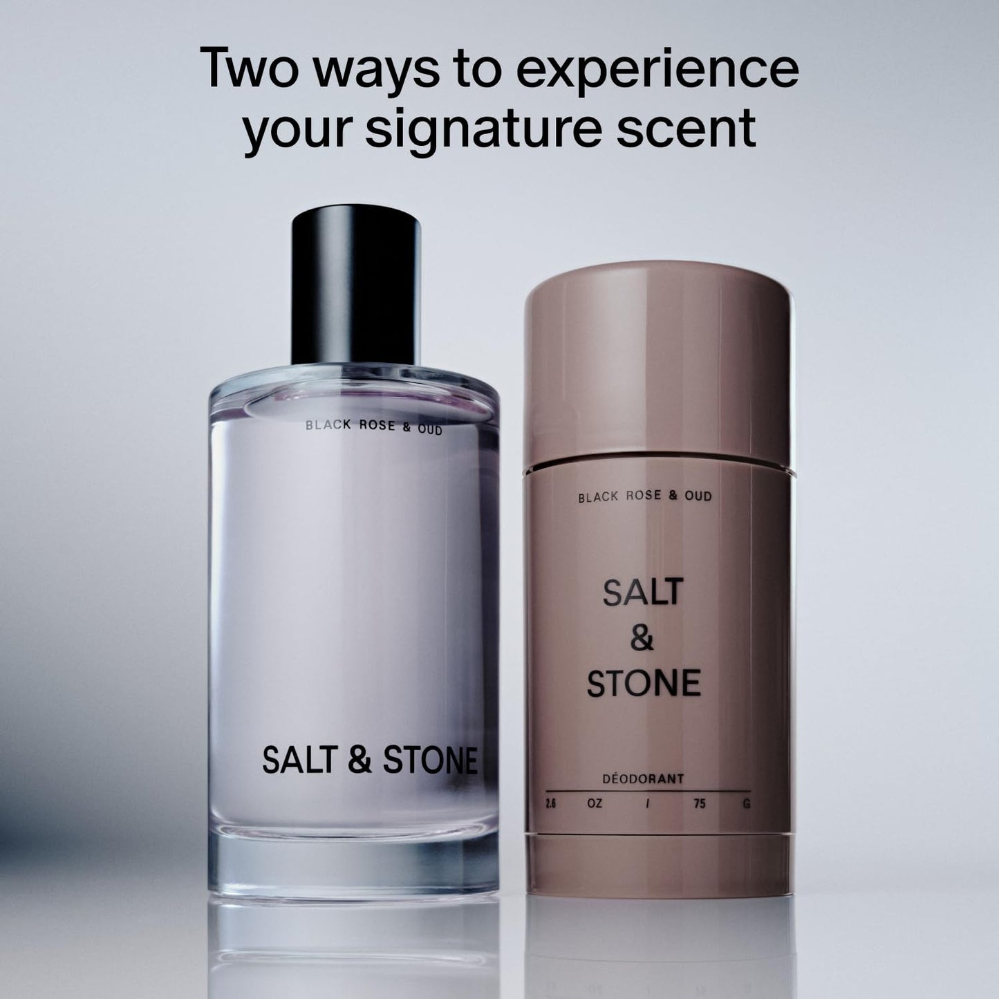 Salt & Stone Signature Scent Duo Set - 48 Hour Aluminum-Free Deodorant & Hydrating Body Mist - Skincare-Infused Deodorant & Body Spray - Black Rose Beauty and Personal Care Salt & Stone