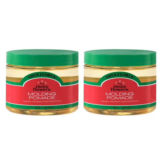 Three Flowers Tres Flores Molding Hair Styling Cream Pomade, for All Hair Types - 6 Oz (2 Pack) Beauty & Personal Care Three Flowers