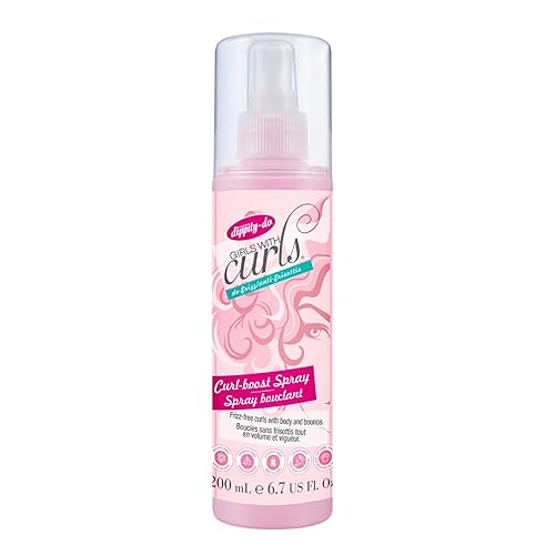 Dippity Do Girls With Curls De-Frizz Curl-Boost Spray, Light, 3-in-1 Hair Spray for Refreshing Curly Wavy Hair, Hibiscus, Olive Oil, Anti Frizz Bouncy Beauty & Personal Care Dippity Do