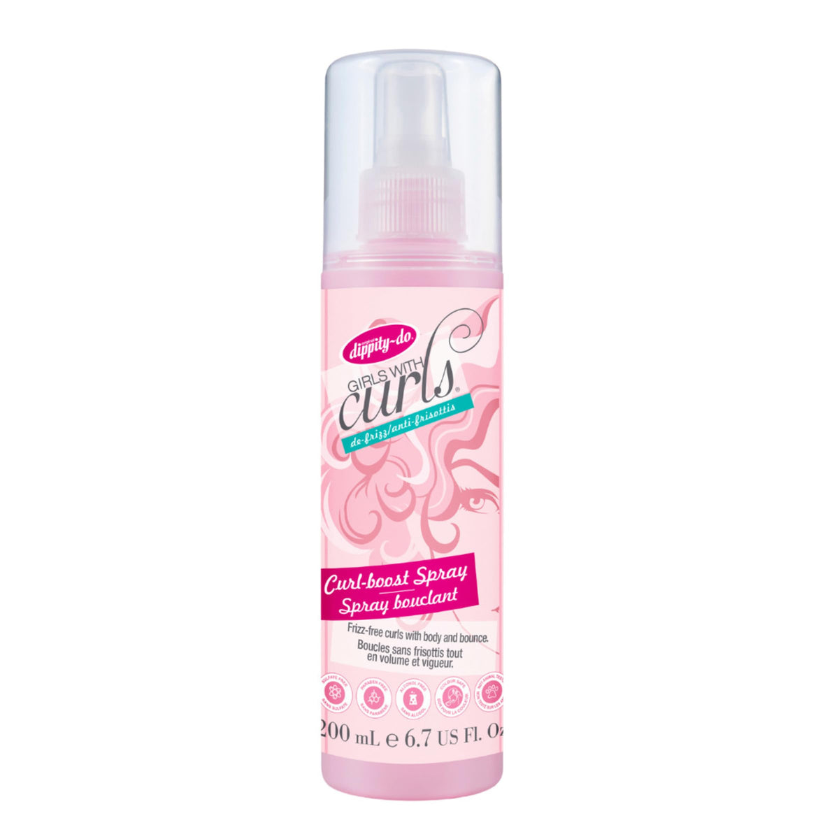 Dippity Do Girls With Curls De-Frizz Curl-Boost Spray, Light, 3-in-1 Hair Spray for Refreshing Curly Wavy Hair, Hibiscus, Olive Oil, Anti Frizz Bouncy Beauty & Personal Care Dippity Do