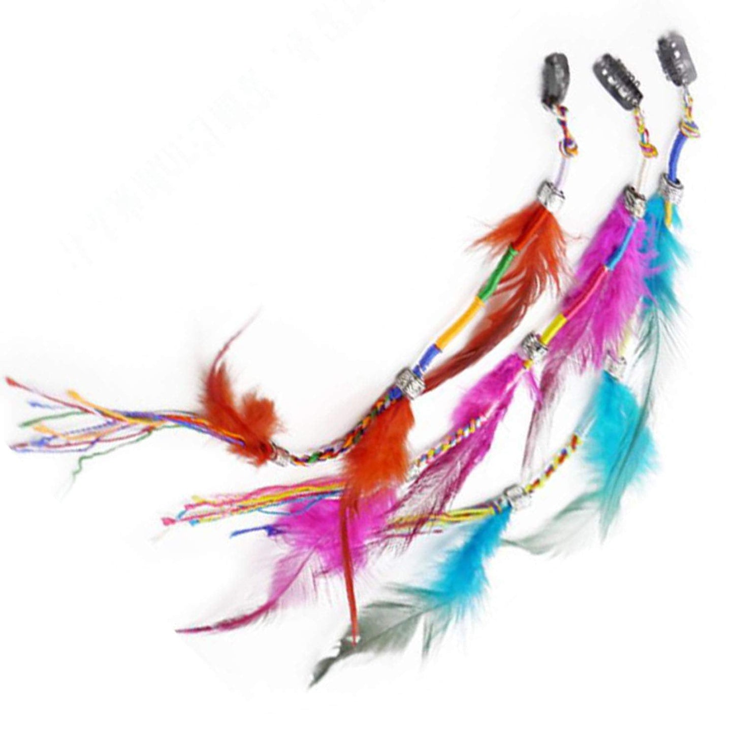 6 Pcs Hair Feather Clip in Handmade Boho Hippie Feather Clip Pirate Hair Accessories Halloween Hair Accessories Clips Festival Accessories for Girls Beauty & Personal Care TAORANJU