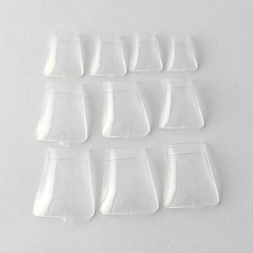 enForten 500 pcs Clear Crystal Duck Feet Style Duck Nail Tips Wide French False Nail Tips Acrylic Nail Beauty & Personal Care enforten
