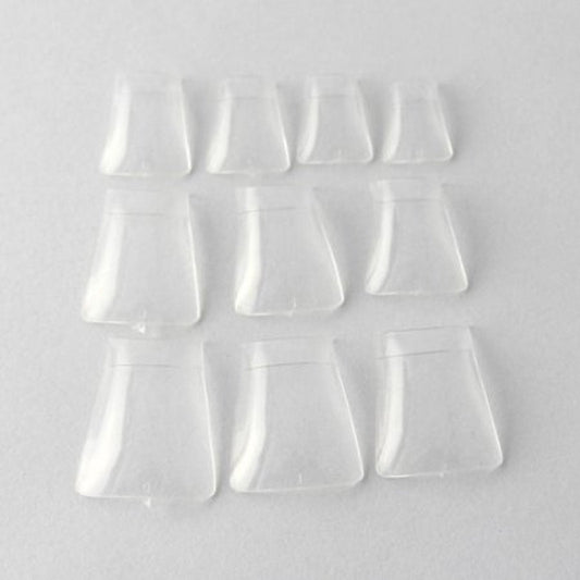 enForten 500 pcs Clear Crystal Duck Feet Style Duck Nail Tips Wide French False Nail Tips Acrylic Nail Beauty & Personal Care enforten