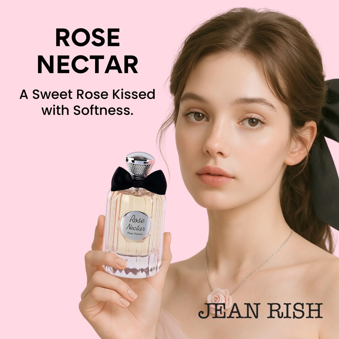 Jean Rish Rose Nectar Perfume for Women Eau De Parfum, Long-Lasting Luxury Fragrance, Made In USA - Rose, Cedar, Musk Scent - 100ml / 3.4 oz Beauty & Personal Care Jean Rish