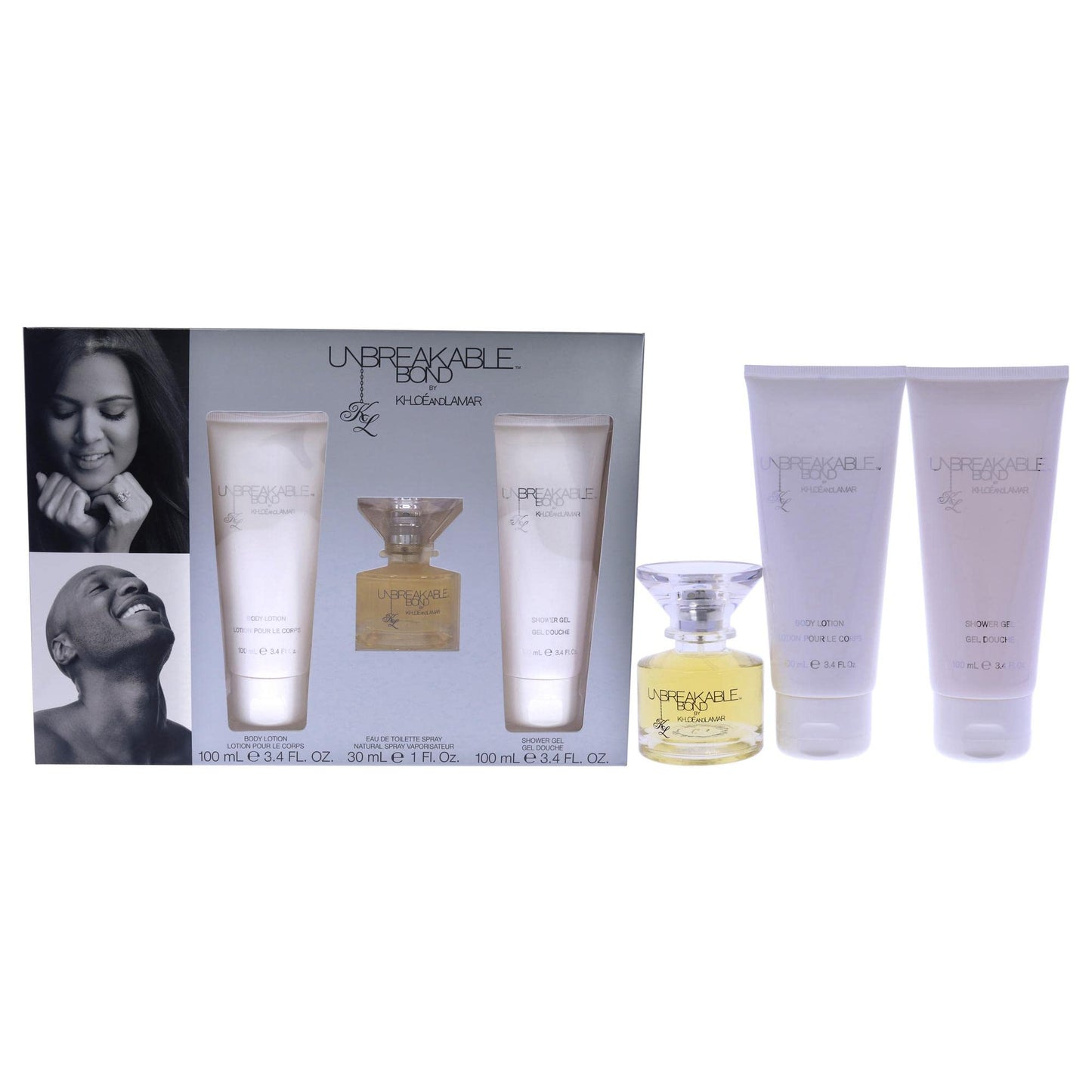 Khloe & Lamar Unbreakable Bond Women 1oz EDT Spray, 3.4oz Shower Gel, 3.4oz Body Lotion 3 Pc Gift Set, (I0107432) Beauty & Personal Care Khloe & Lamar