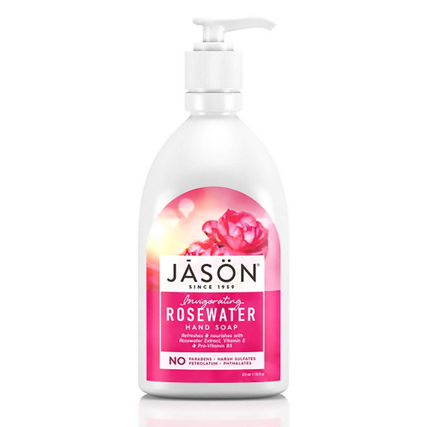 Jason Hand Soap, Invigorating Rosewater, 16 Oz (Packaging May Vary) Beauty & Personal Care JASON
