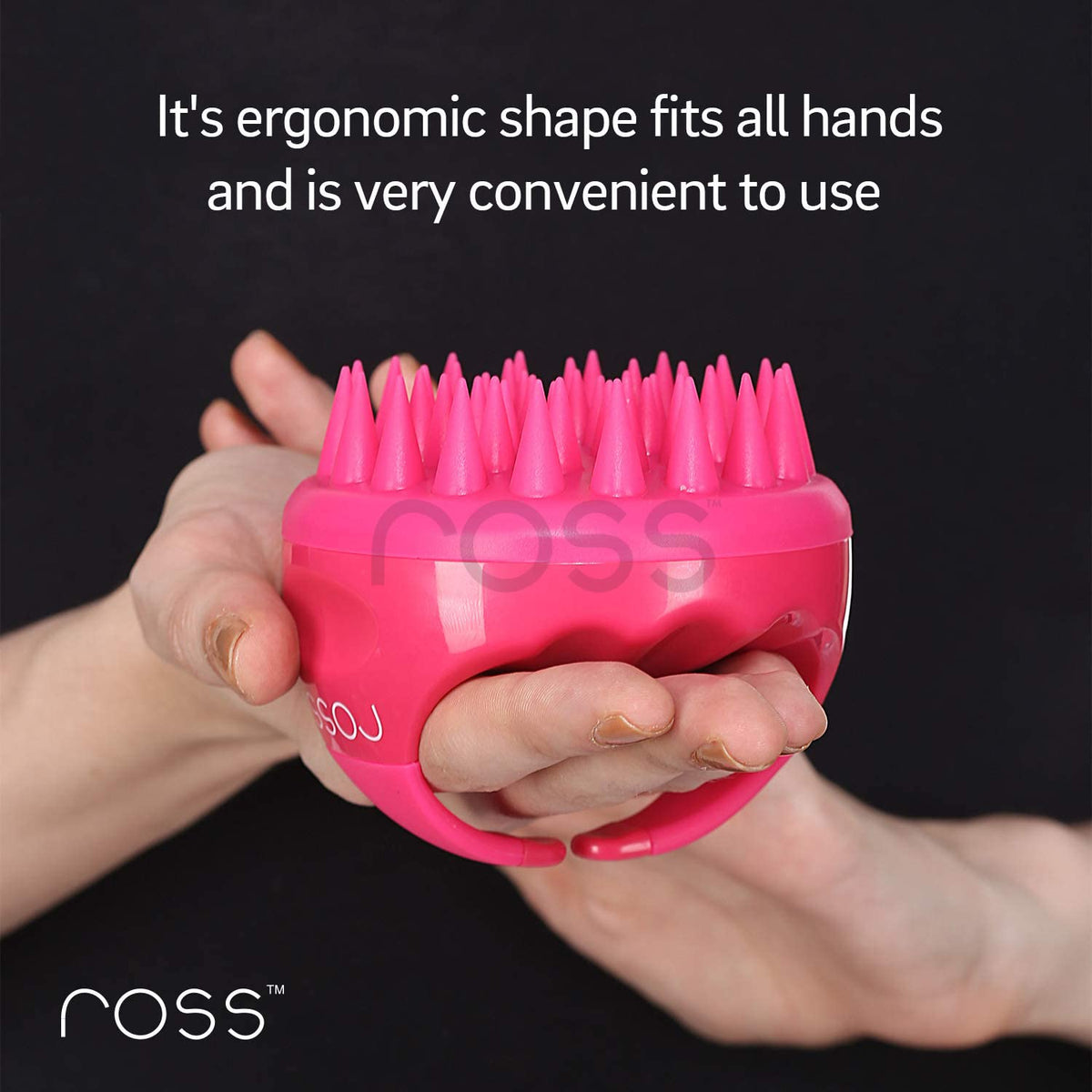 Ross Hair Scalp Massager Shampoo Brush with Soft Silicone Bristles for Anti Dandruff, Exfoliating with Scalp Care Manual Head Massager, 1 Count (Pack