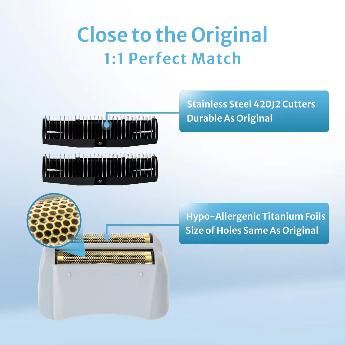Foil Shaver Replacement Foil Compatible with Andis Foil Shaver TS1 (17150, 17235, 17220) and TS2 (17200), 2Pack Beauty and Personal Care CLIPFIT