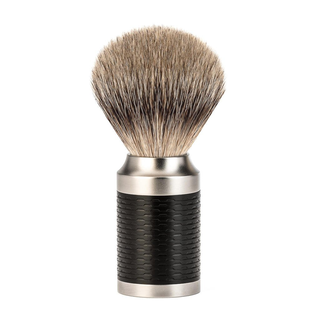 MÜHLE ROCCA Stainless Steel Black Silvertip Badger Shaving Brush Beauty and Personal Care MÜHLE