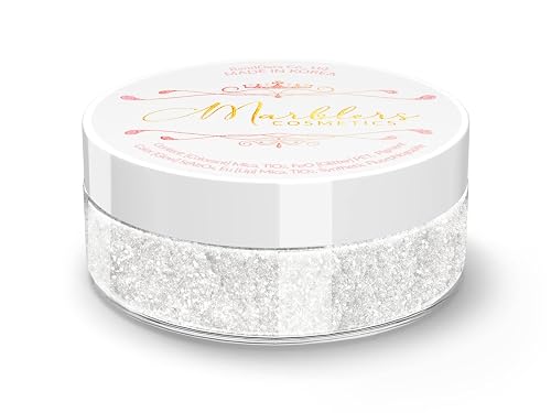 MARBLERS Chunky Natural Mica Powder [Luna Pearl] 0.11oz (3g) | Highly Pigmented | Non-Toxic, Vegan, Cruelty-Free | Eyeshadow, Body Butter, Nail Beauty & Personal Care MARBLERS