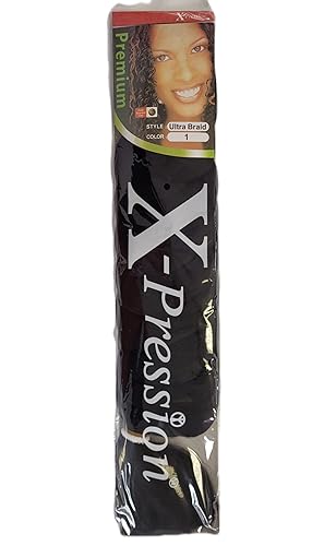 X-pression Premium Original Ultra Braid. - Colour 1 (Pack of 3) Beauty & Personal Care x-pression