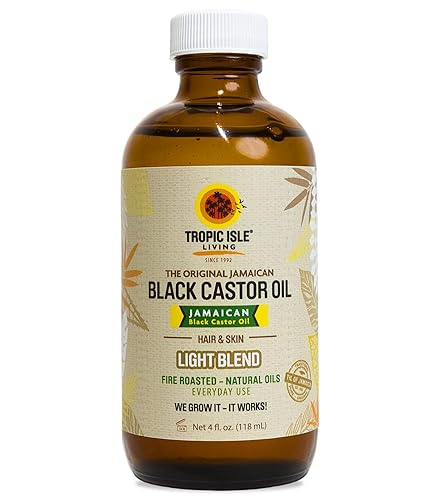Light Blend Jamaican Black Castor Oil 4 fl oz | Lightweight Nourishing Oil with Vitamin E & Omega Fatty Acids | Strengthens, Moisturises & Conditions Beauty & Personal Care Tropic Isle Living