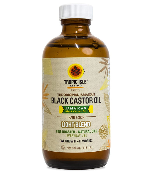 Light Blend Jamaican Black Castor Oil 4 fl oz | Lightweight Nourishing Oil with Vitamin E & Omega Fatty Acids | Strengthens, Moisturises & Conditions Beauty & Personal Care Tropic Isle Living