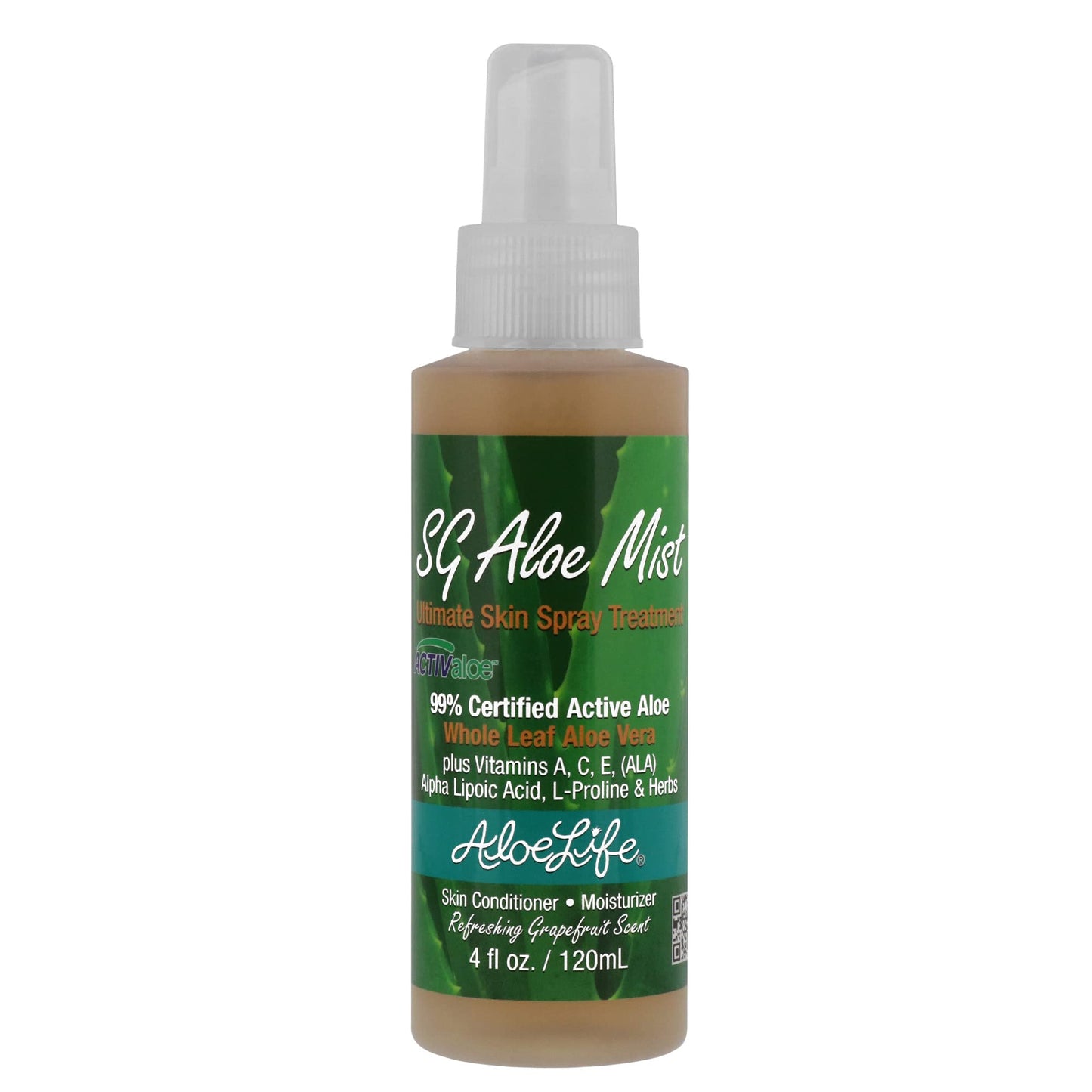 Aloe Life SG Aloe Mist Gel - Topical Skin Conditioner, Whole Leaf Aloe Vera Juice Concentrate, Contains Special Skin Actives, Vitamin A, C, & E, Helps Beauty & Personal Care Aloe Life